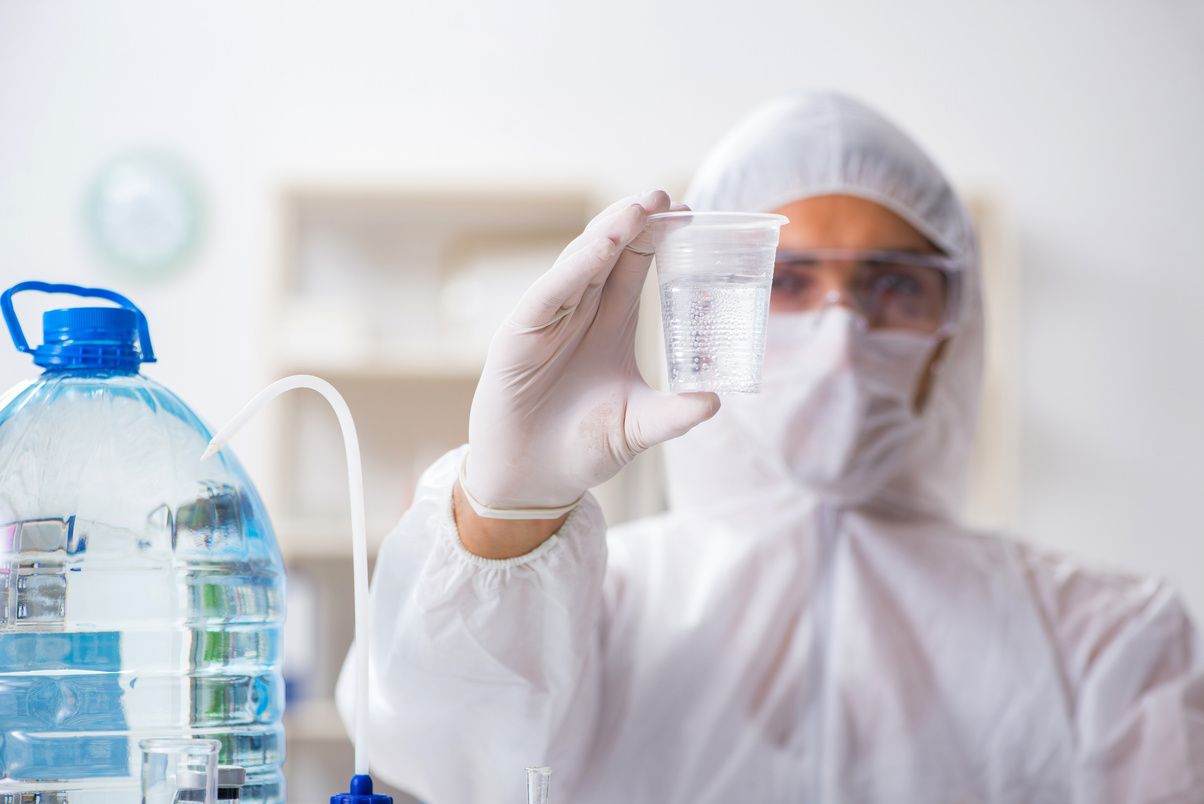 Lab Assistant Testing Water Quality